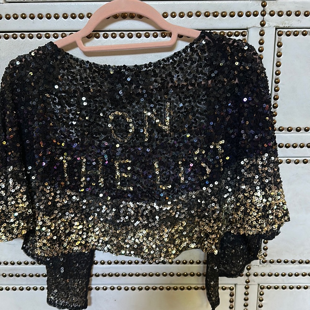 Sequin 'On the List' ASOS capelet ✨ disco 🪩 party 🍾
